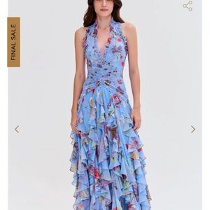 Patbo Floral Halter Neck Maxi Dress
